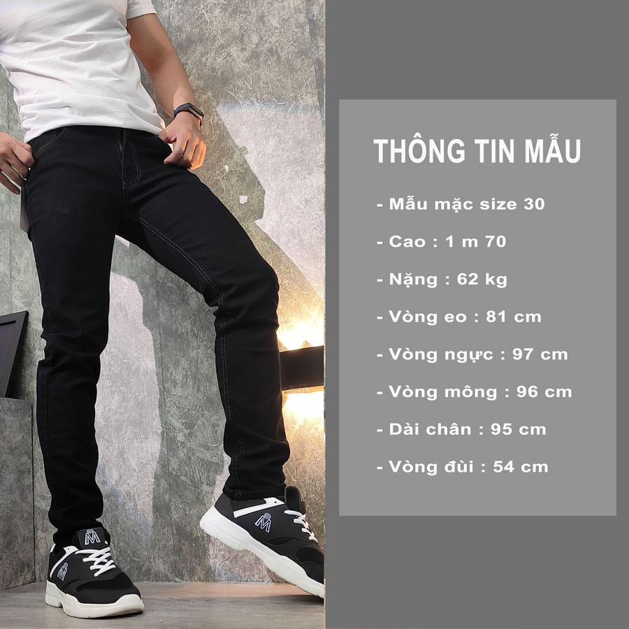 QUẦN JEANS ĐEN NAM INICHI Q98 CO GIÃN 4 CHIỀU LOẠI TỐT