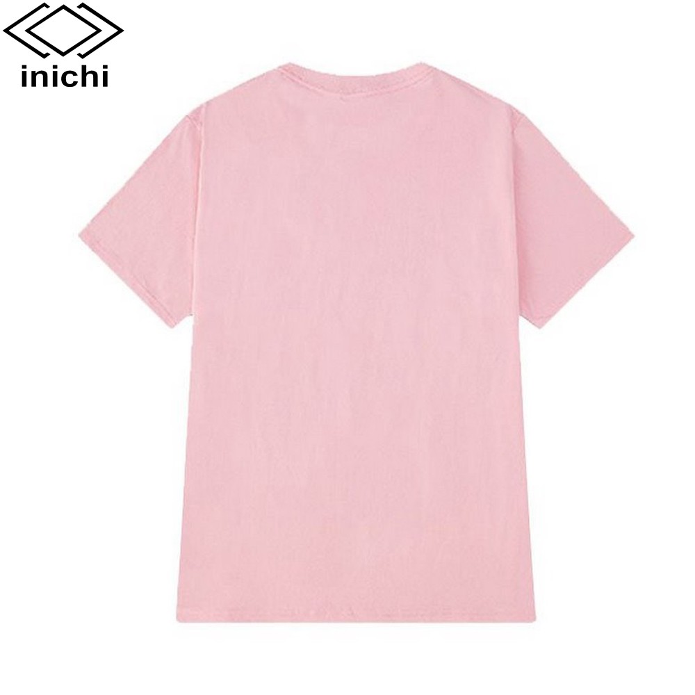 ÁO THUN UNISEX IN CHỮ INICHI PHONG CÁCH ĐƠN GIẢN 4 MÀU I23: Màu hồng S