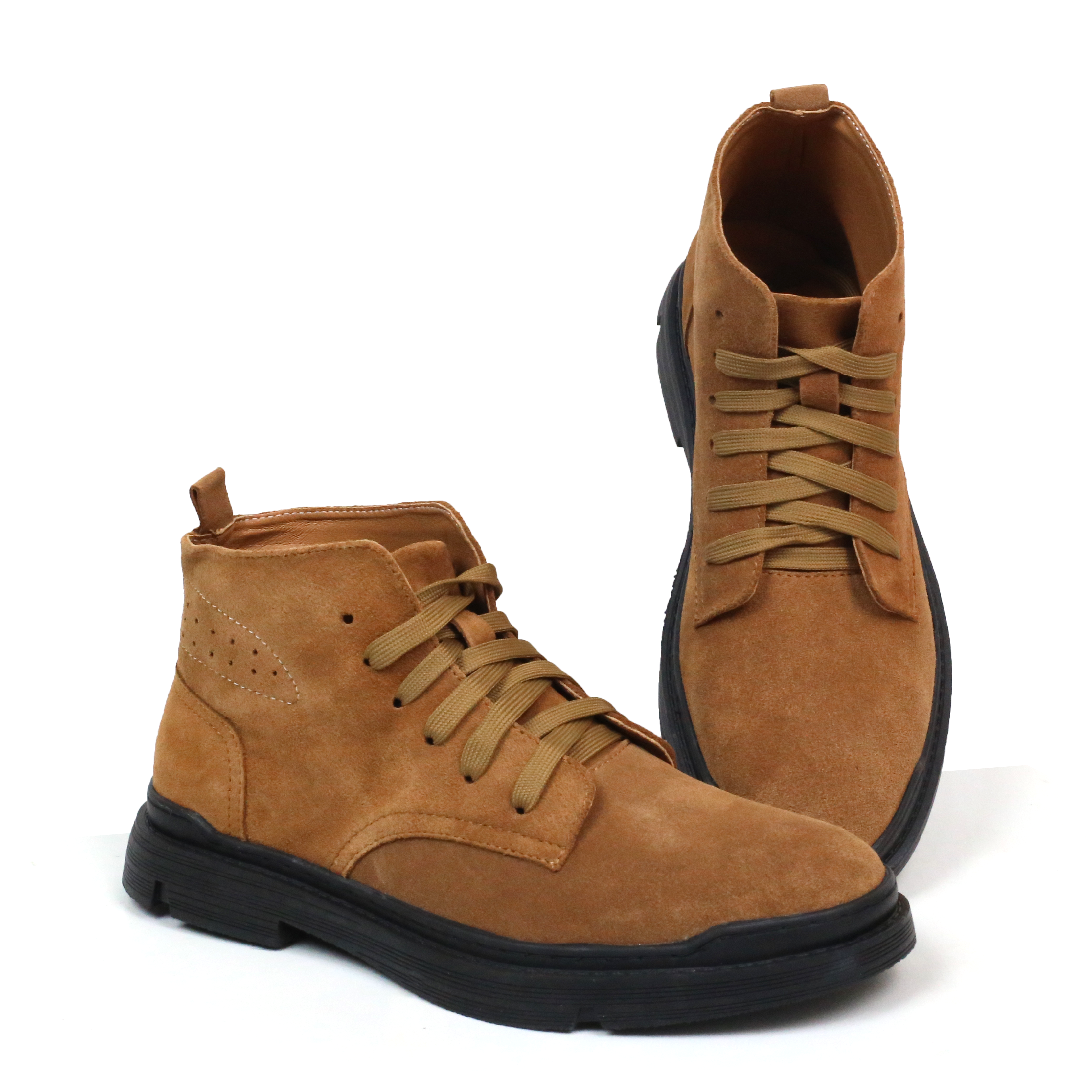 GIÀY BOOTS DA LỘN INICHI G1125 CỔ LỬNG CÓ MAY ĐẾ: 39