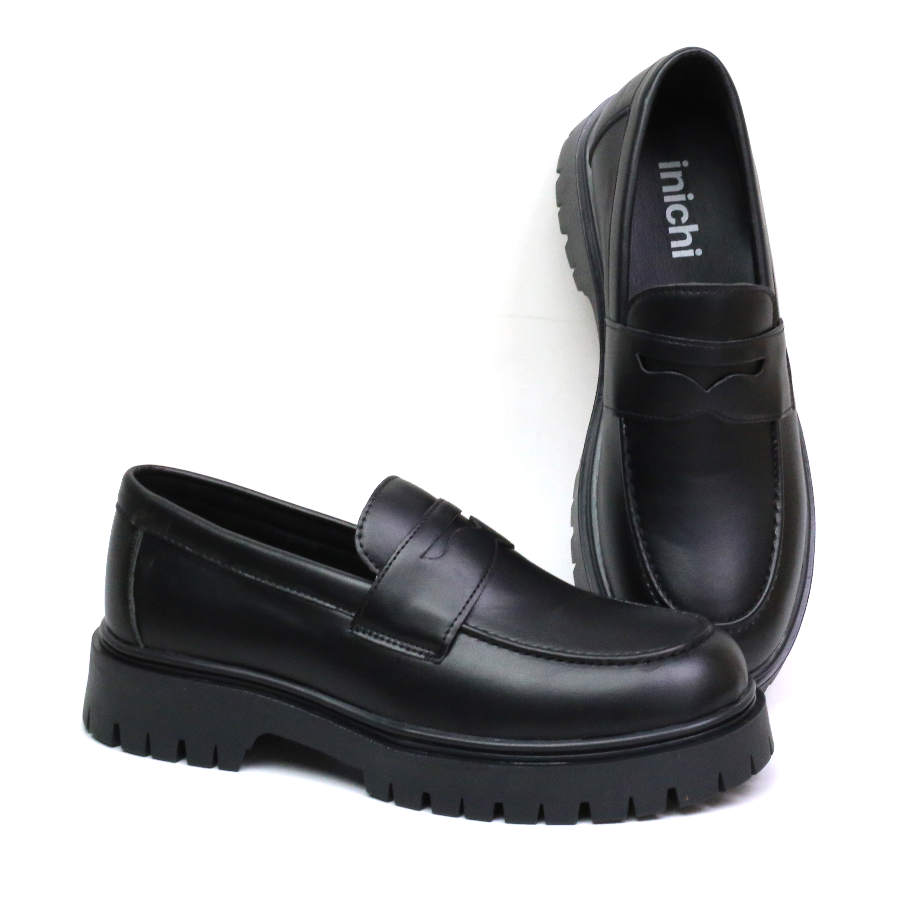 Giày Penny Loafer Inichi G1229 đế Chunky có may đế