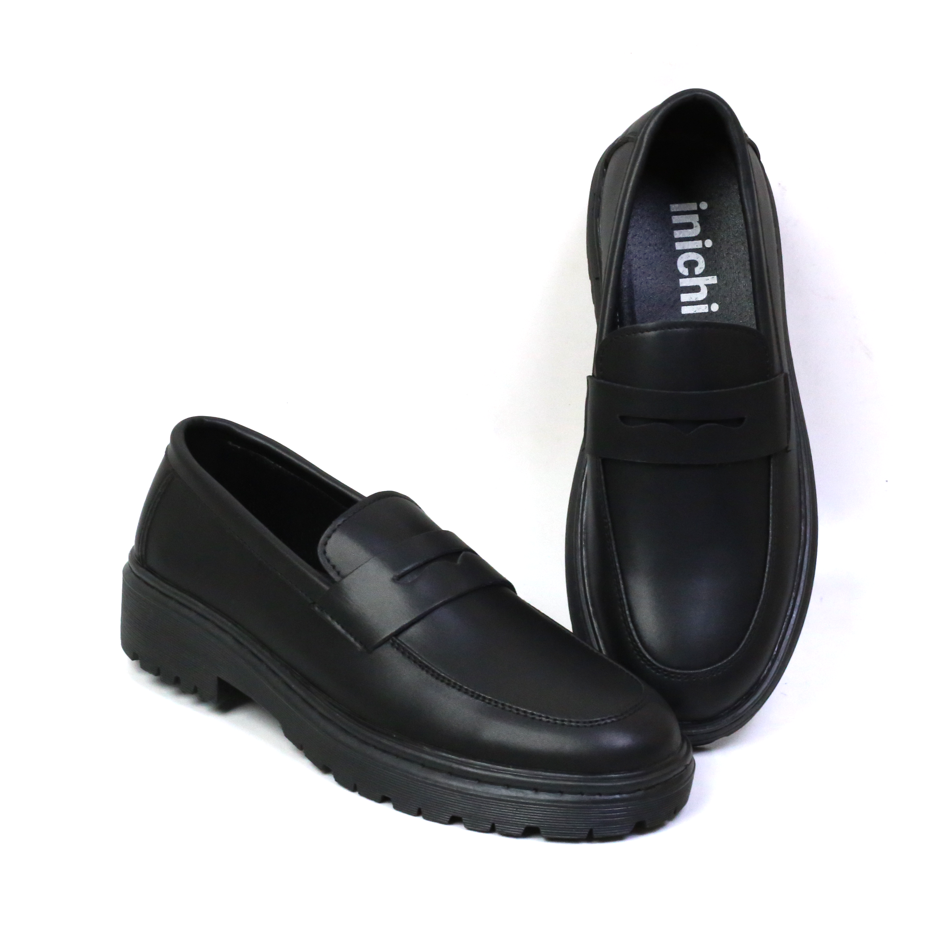 Giày PENNY LOAFER full đen INICHI G1094