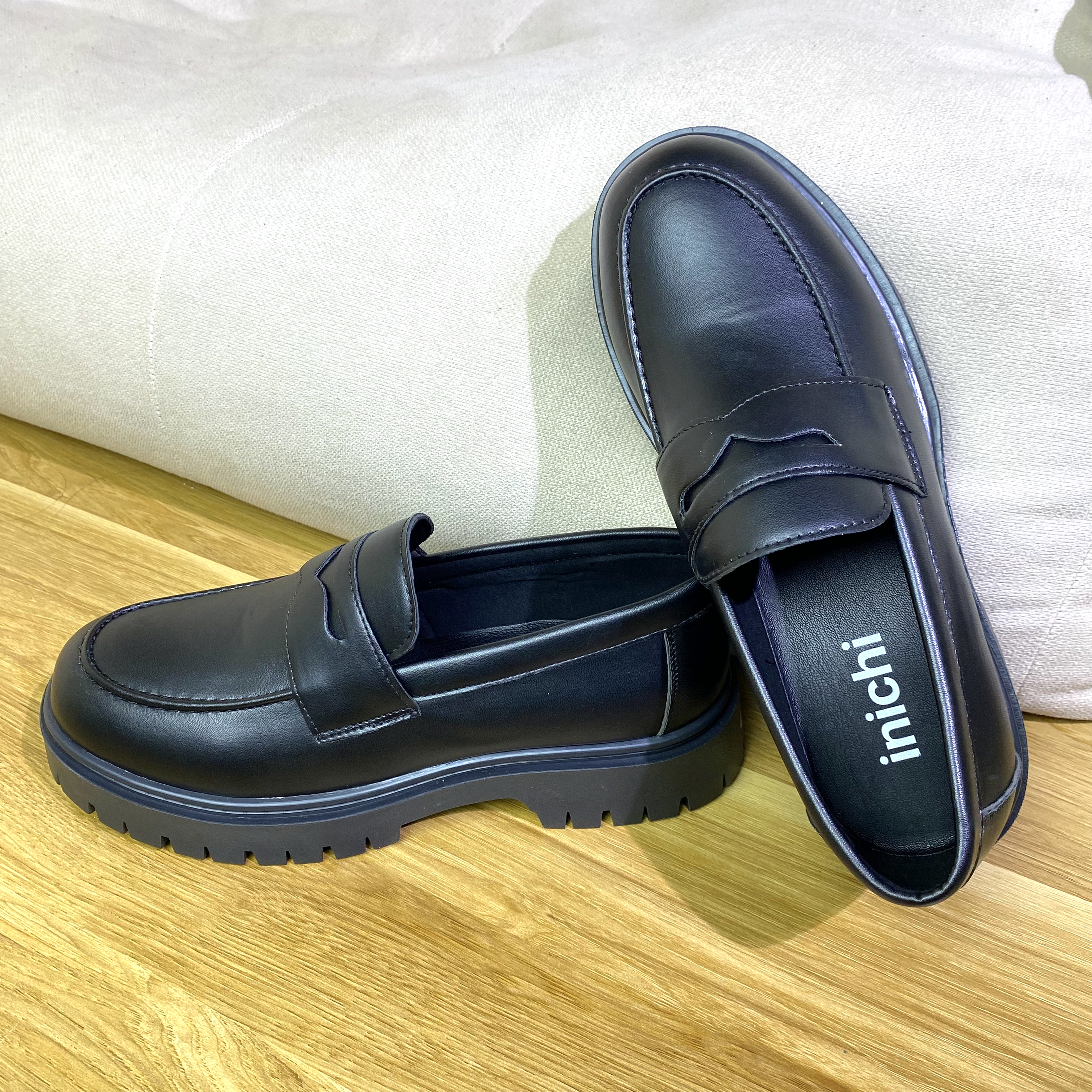 Giày Penny Loafer Inichi G1229 đế Chunky có may đế