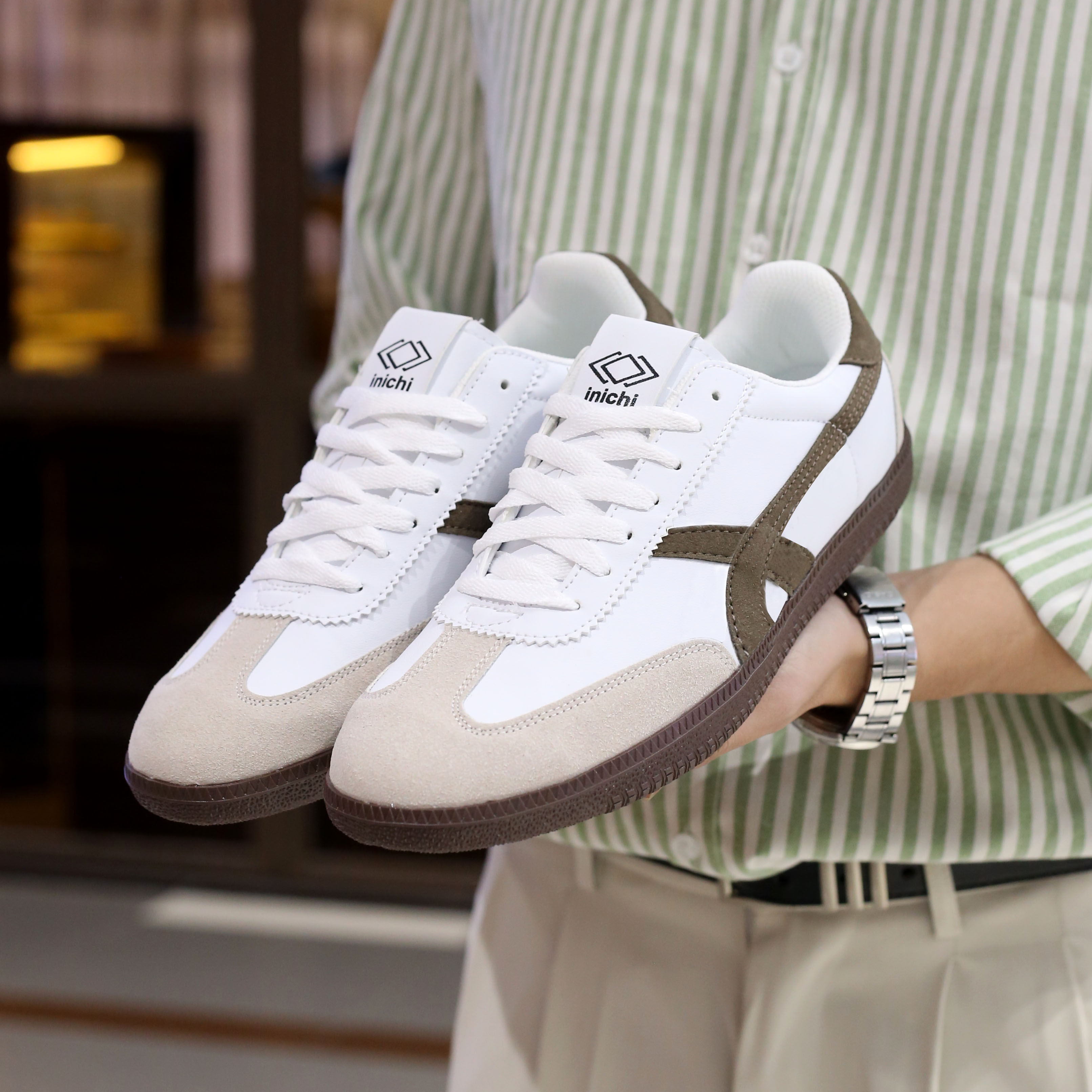 Giày thể thao Inichi G1324-G1325 phối màu sọc thời trang