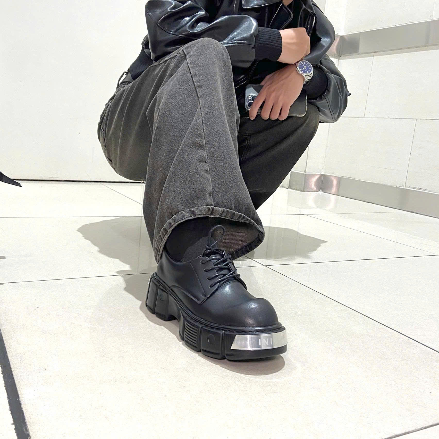 Giày Derby nam nữ Inichi G1332- G1333 đế Chunky thời trang